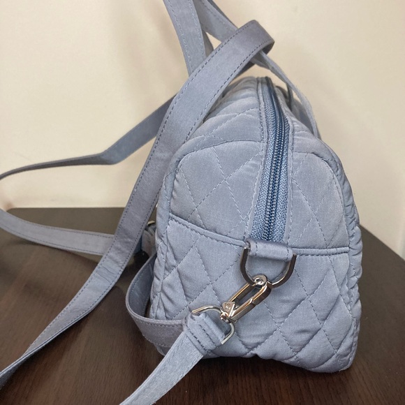 Vera Bradley Gray Quilted Crossbody Satchel - Picture 2 of 4